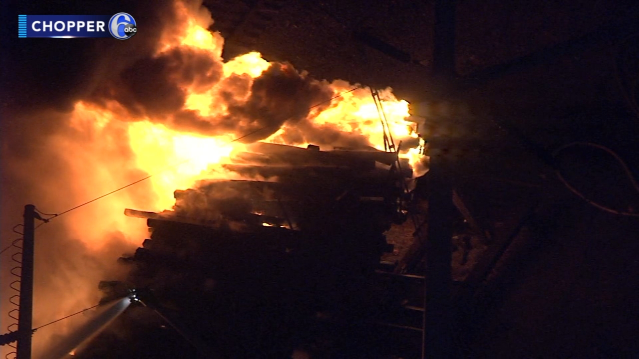 Fire adjacent to railroad tracks in University City