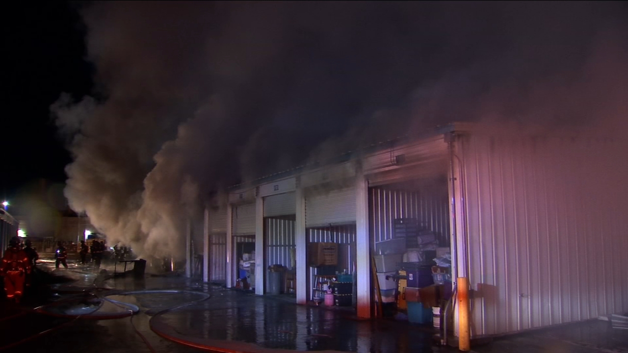 Several storage units destroyed following early morning fire in East Central Fresno