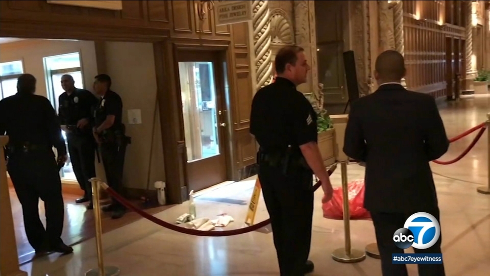 Jewelry thieves injure Biltmore Hotel employee in downtown LA
