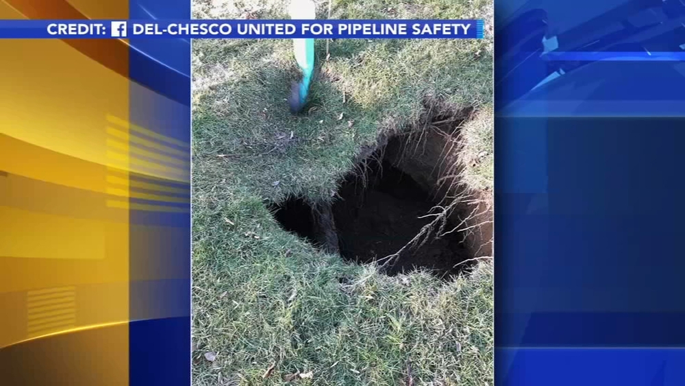 Sinkhole exposes portion of ME-1 pipeline