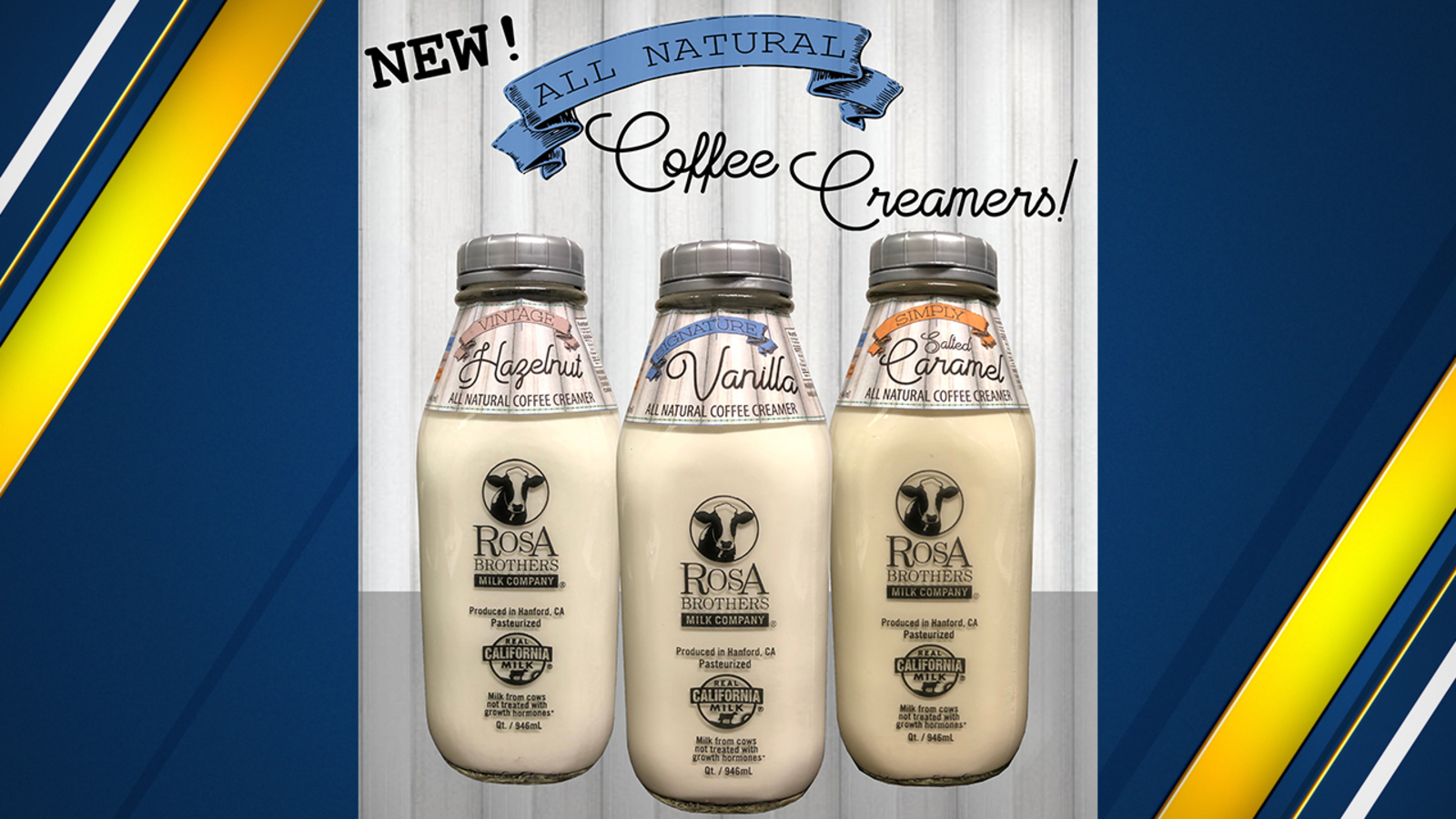 Rosa Brothers releases three allnatural coffee creamers ABC30 Fresno