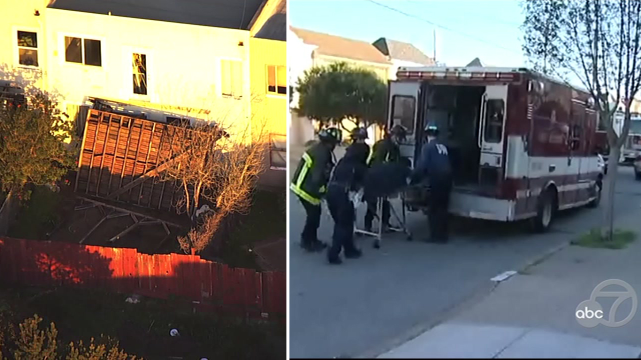 2 injured after backyard deck collapses at home in San Francisco's Outer Sunset