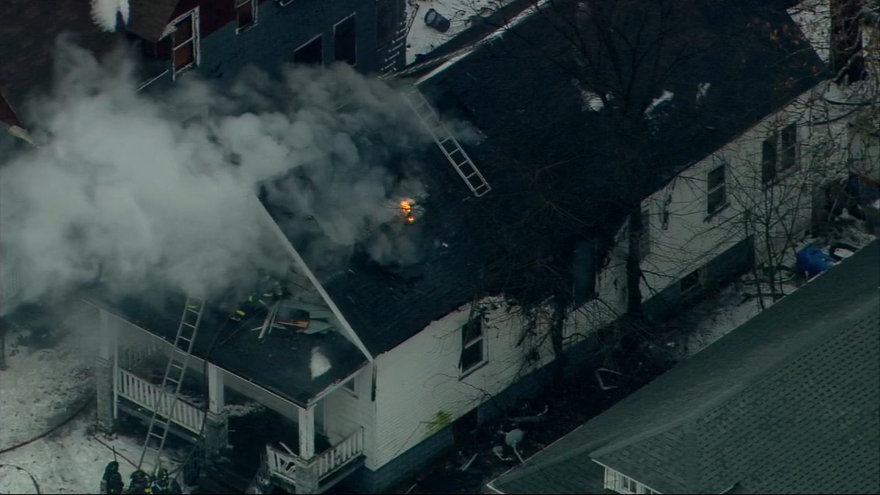 Firefighters battle blaze at West Pullman home