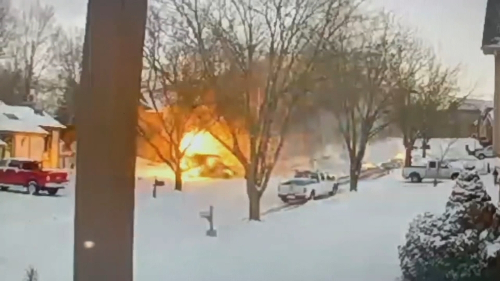 Mail truck explodes into rolling ball of fire