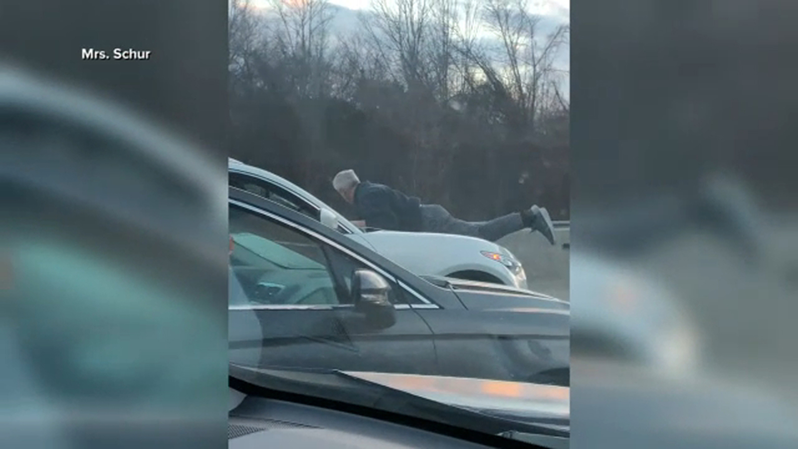 Massachusetts road rage: Man clings to moving SUV in episode caught on ...