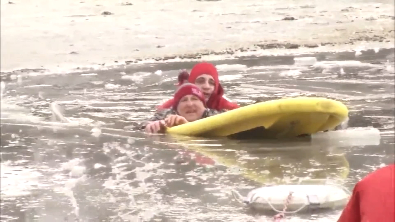 Fire chief issues warning following multiple rescues from icy pond
