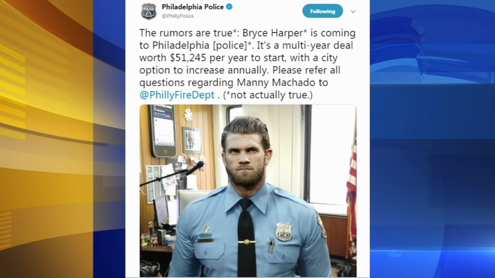 Philly police, fire departments offer to hire Harper, Machado