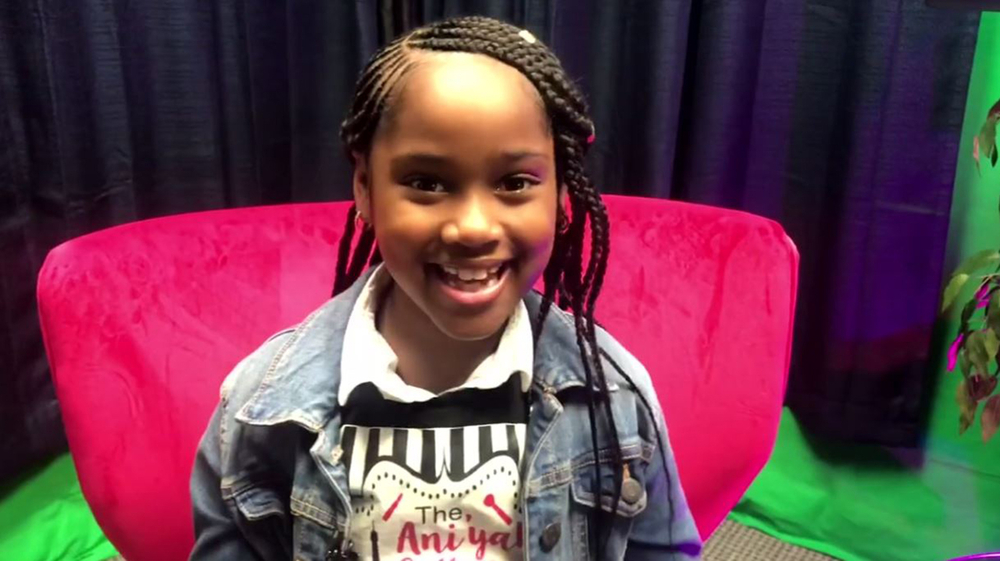 The eight-year-old aspiring actress already has her own show and her own fans.