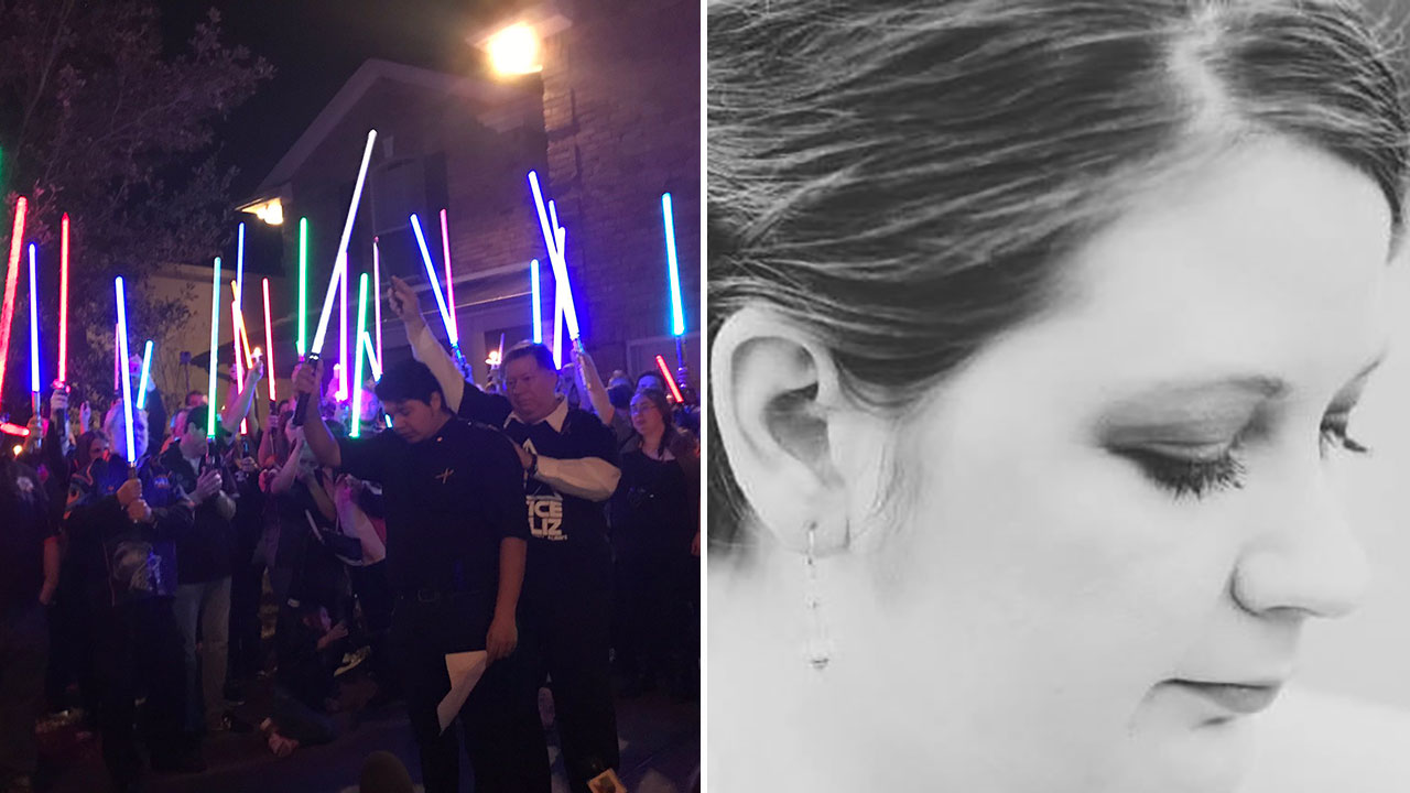 Vigil held for 'Star Wars' fan killed in front of her home