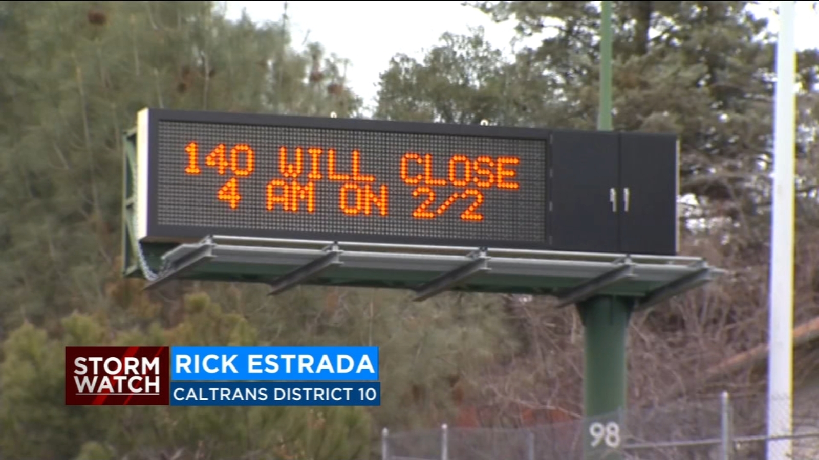 Highway 140 leading to Yosemite to be shut down ahead of coming storm