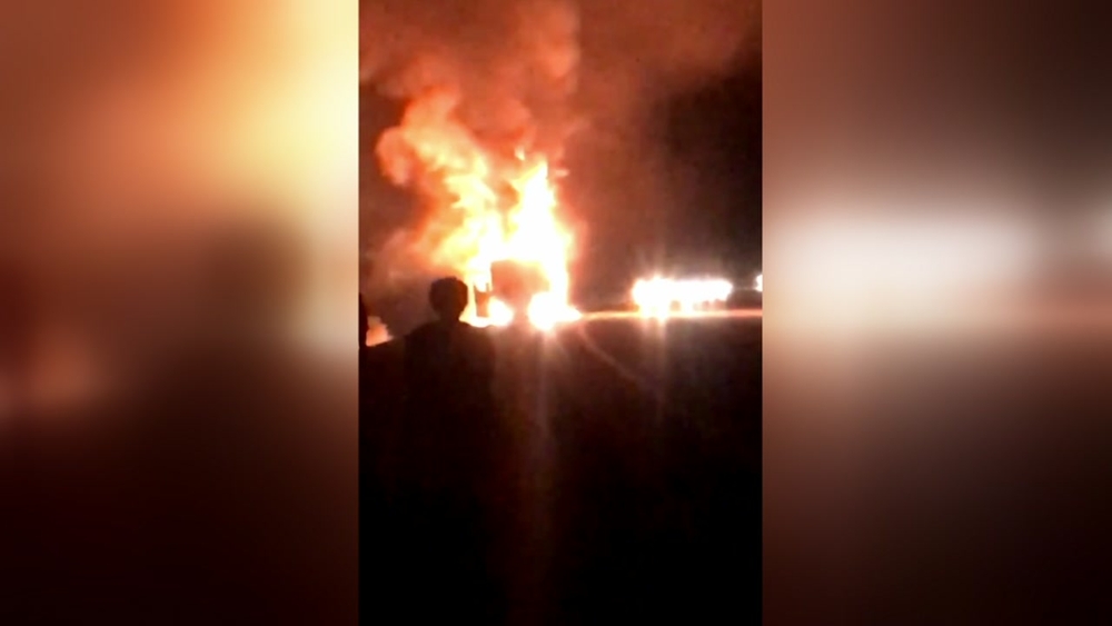 Student athletes evacuate charter bus before it bursts into flames in Wilson County, post says