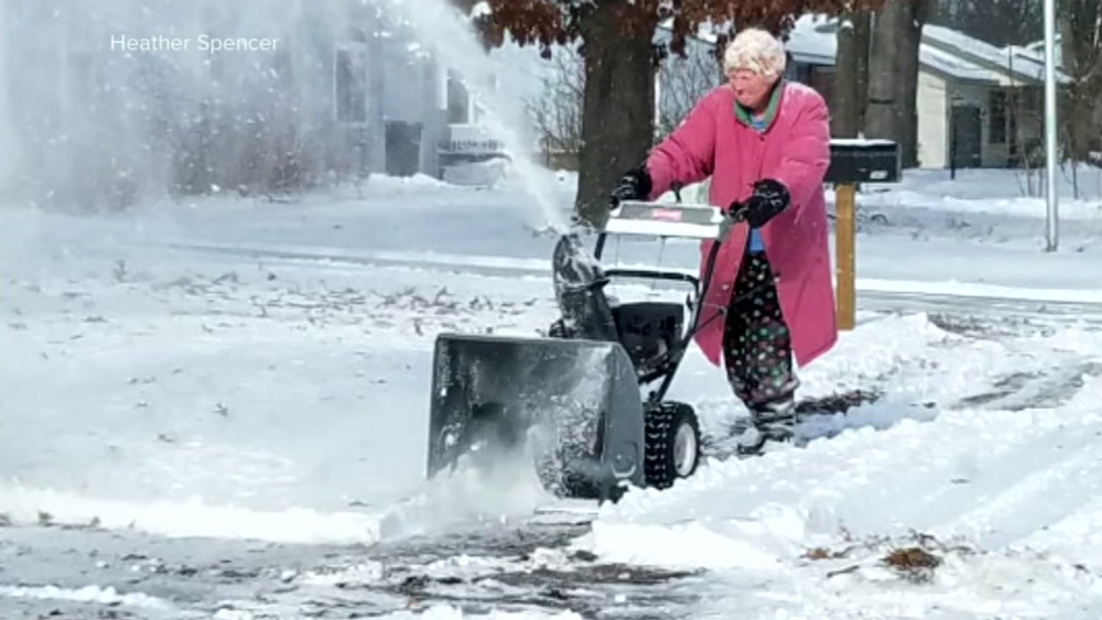 82-year-old blows internet away by whipping out snowblower