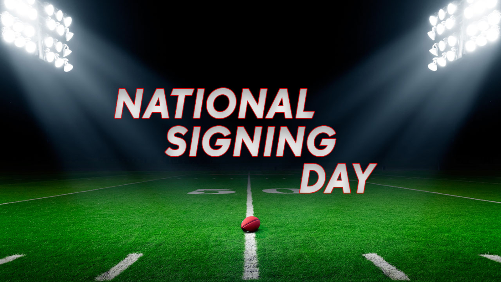 High school football players celebrate National Signing Day in Houston