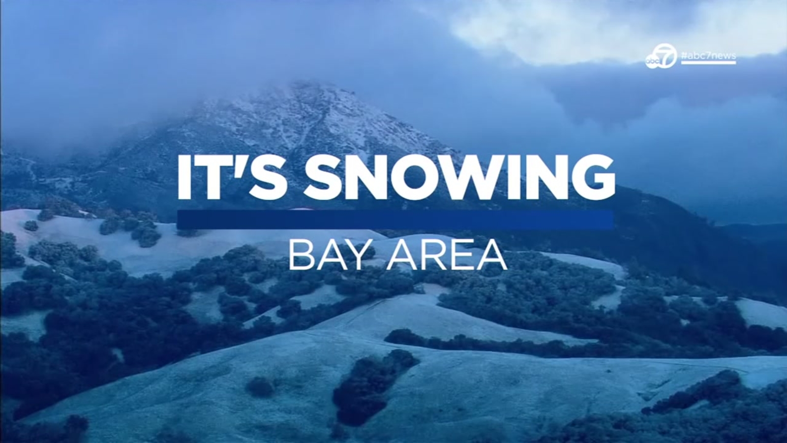 VIDEO A Rare Sight In The Bay Area Snow covered Hillsides And video-a-rare-sight-in-the-bay-area-snow-covered-hillsides-and