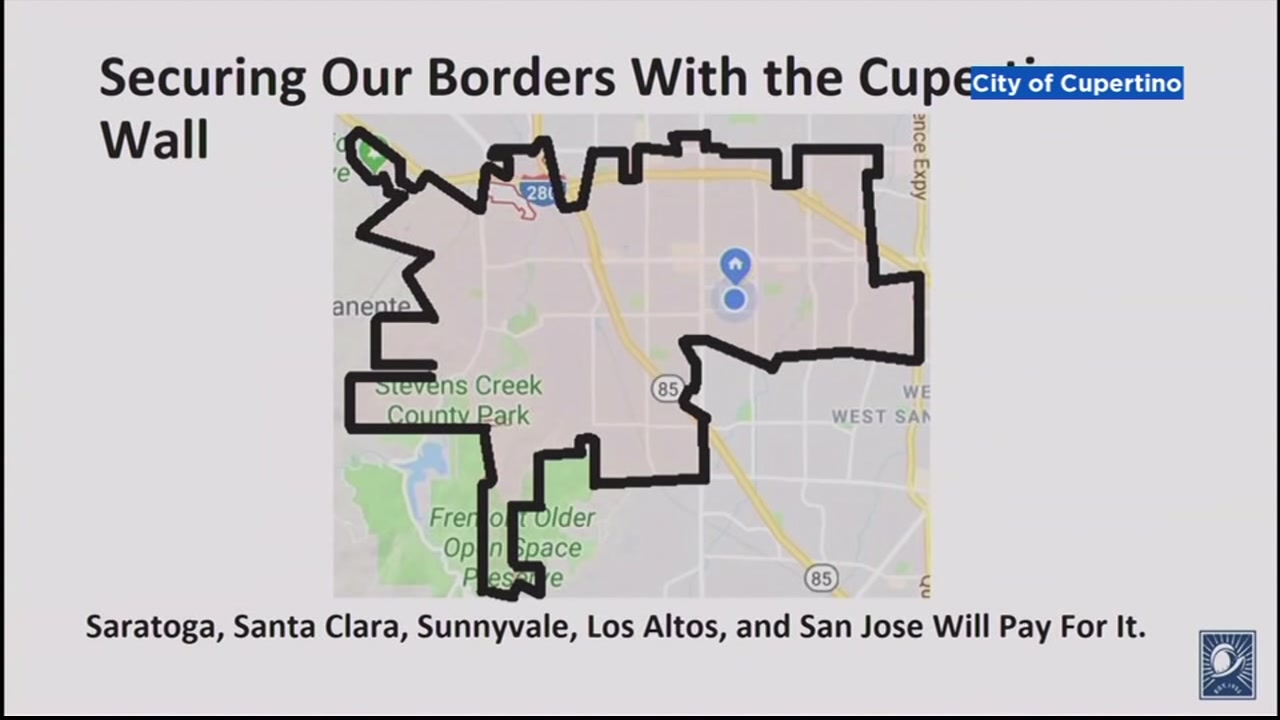 Cupertino mayor's joke about building wall around city raising eyebrows