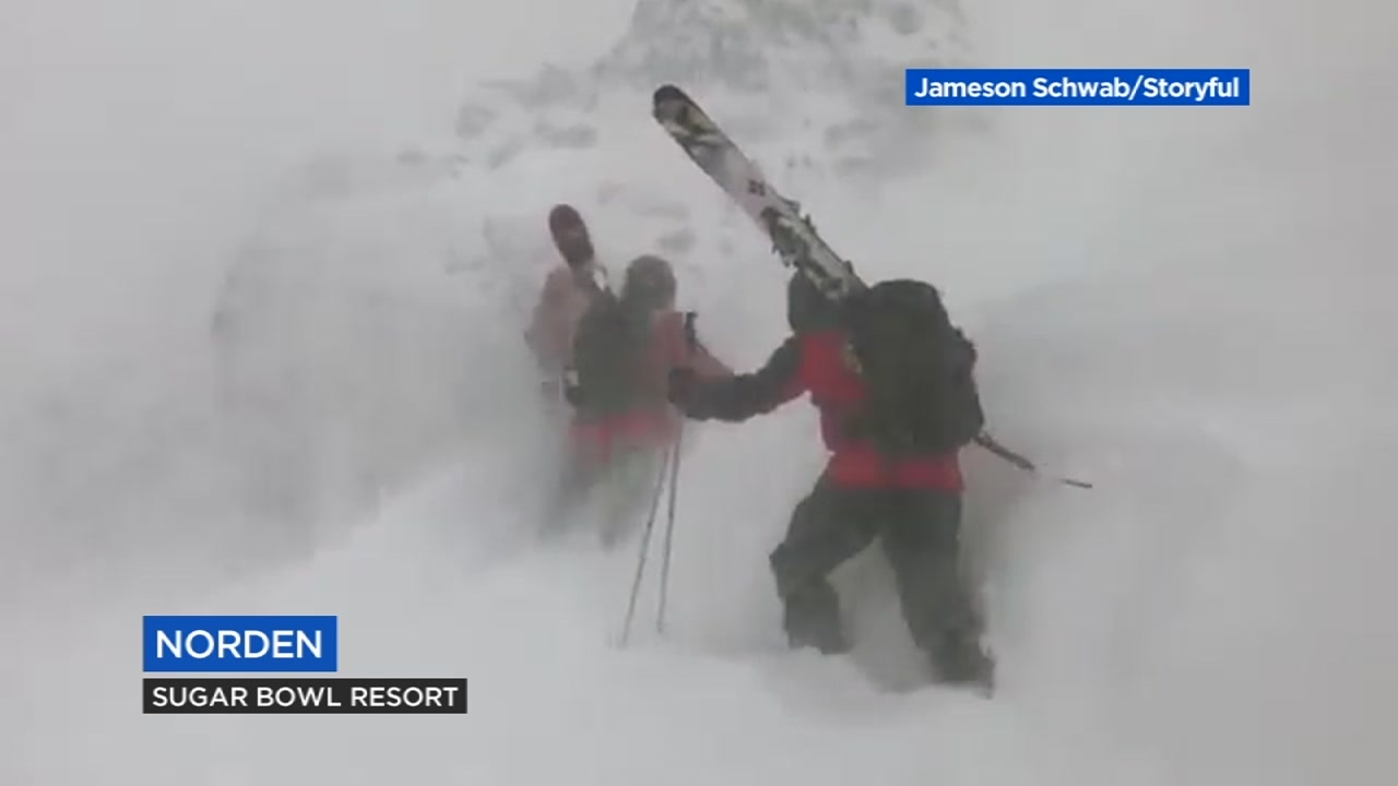 Video shows how the weather can hamper avalanche rescue efforts in the Sierra