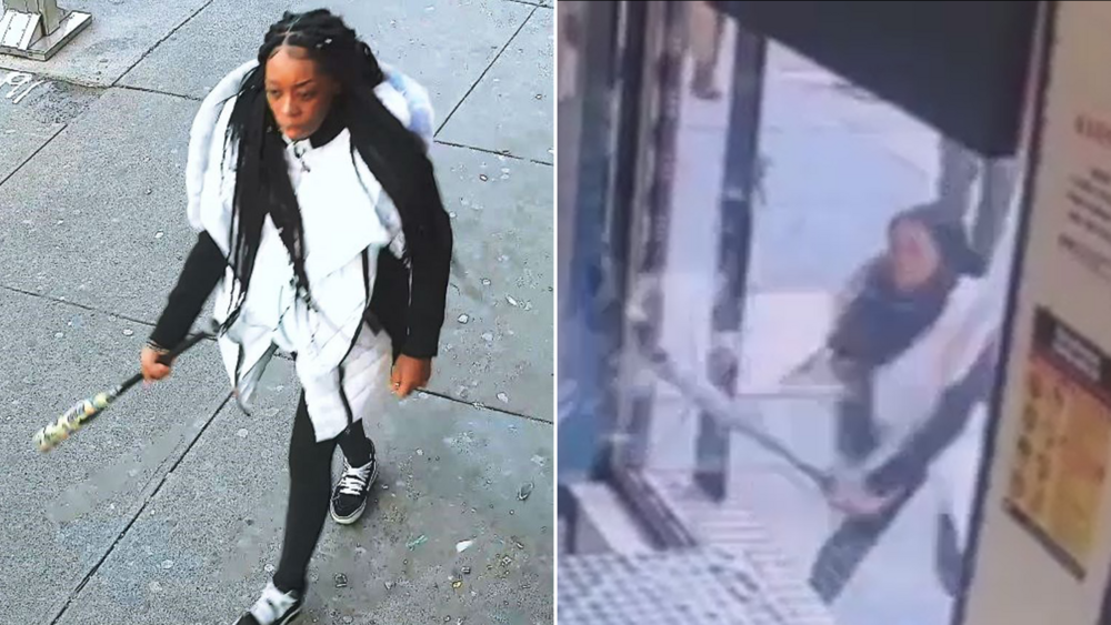 Bronx restaurant runs out of beef patties, angry woman smashes its windows with bat