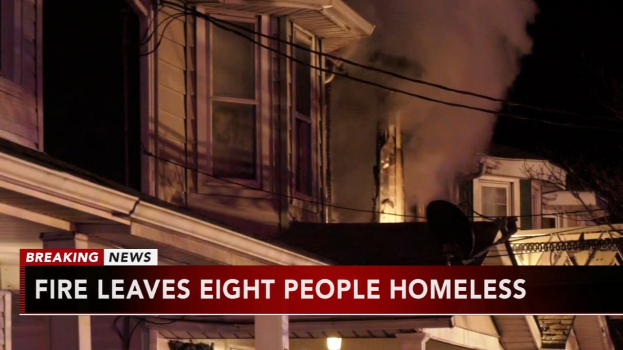 8 displaced following house fire in Burlington County