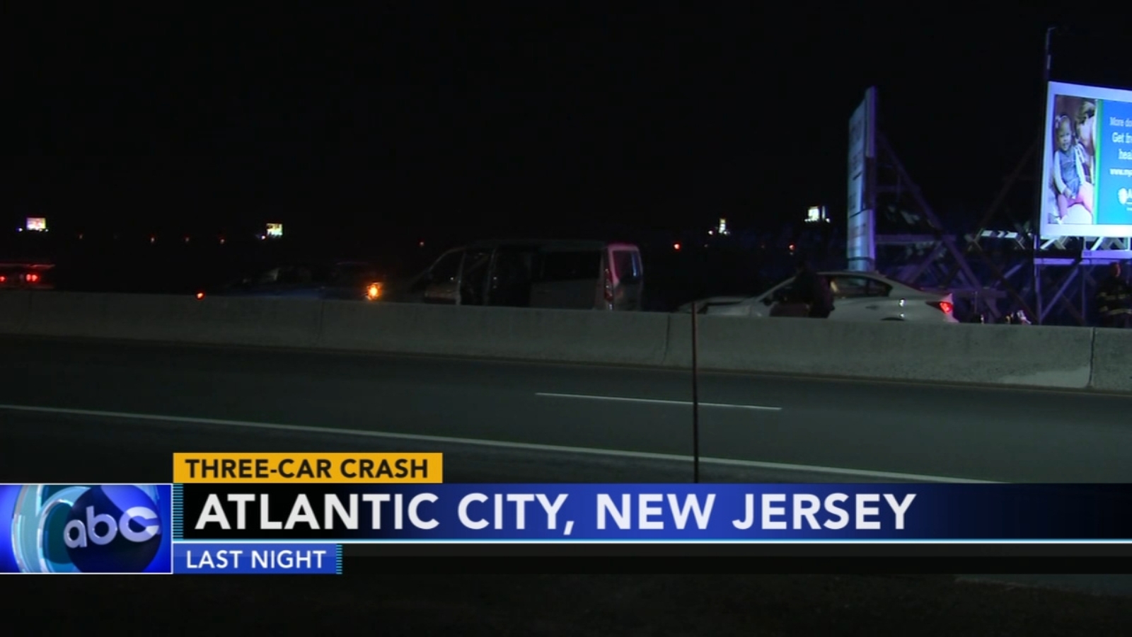 Multivehicle crash under investigation in Atlantic City, New Jersey