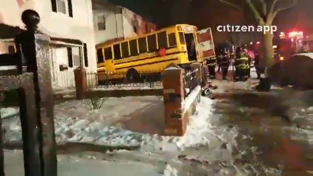 School bus slams into home in the Bronx