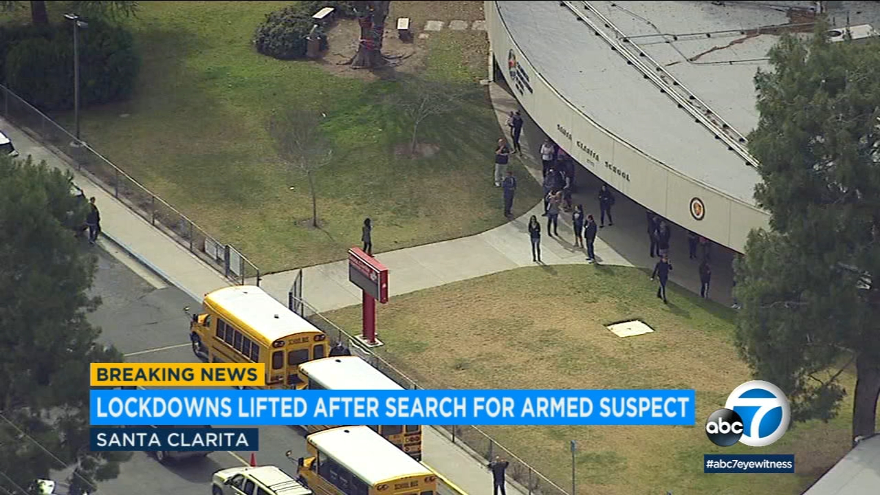 Search for armed man prompts lockdowns at Santa Clarita schools