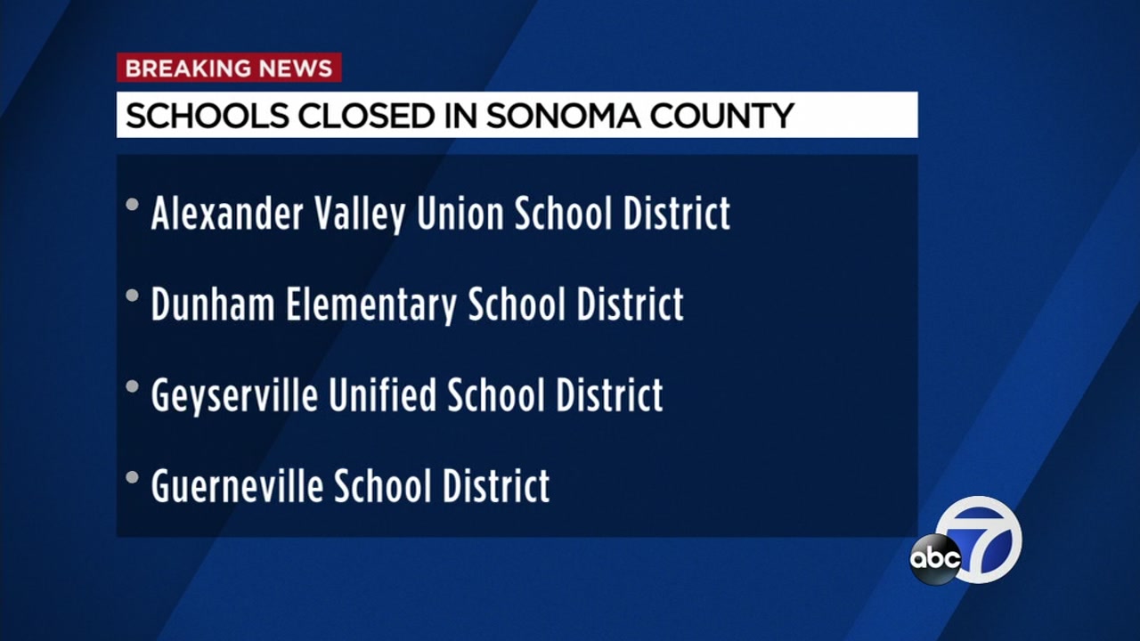 Bay Area schools closed due to weather, power outages
