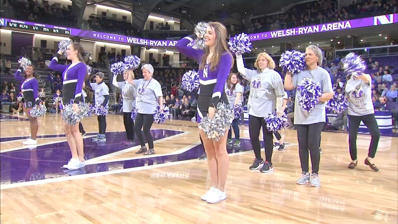 Northwestern basketball halftime show features special senior moment