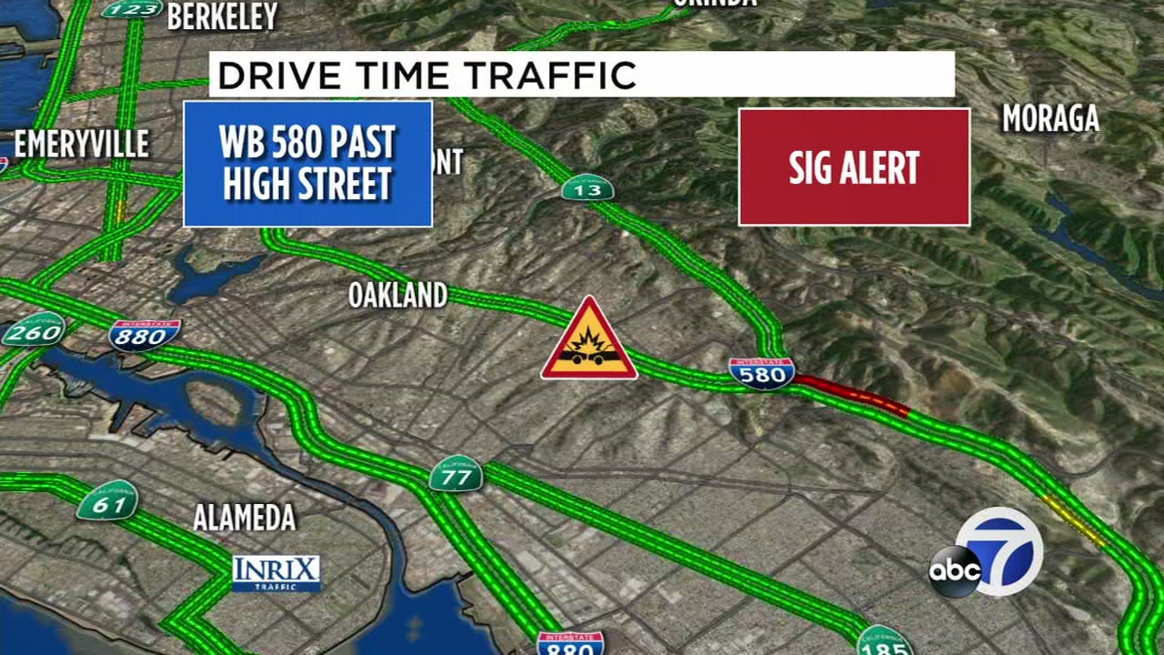 All westbound lanes of I-580 reopen in Oakland following crash