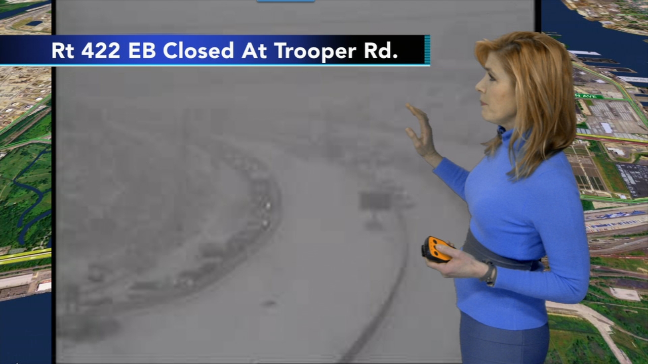 Crash shuts down Route 422 eastbound in Upper Merion