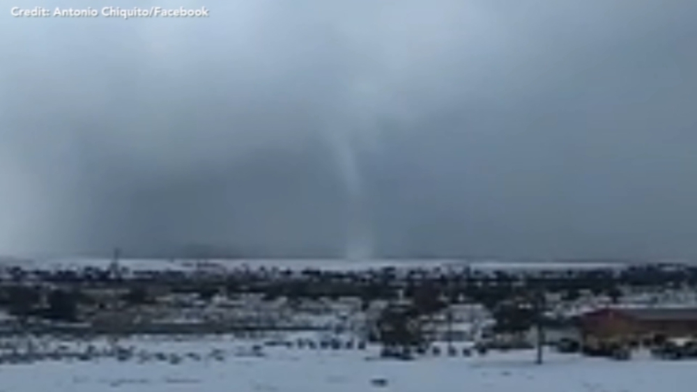 'Snownado' spotted during winter storm in New Mexico