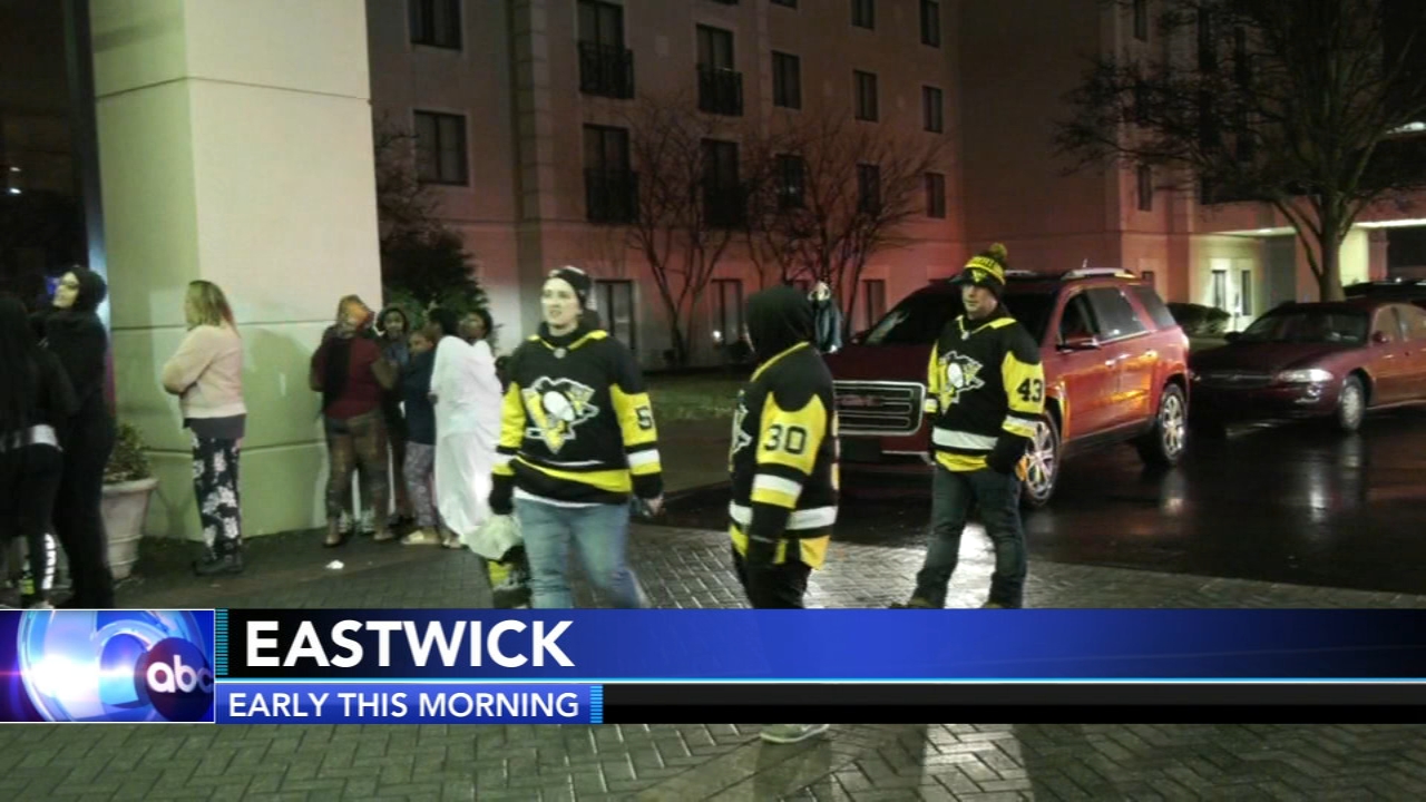 Fire forces guest including Penguins fans out of hotel