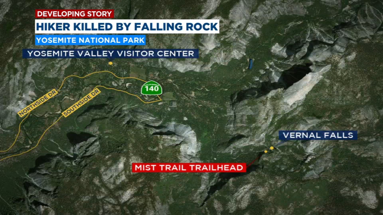 Woman killed by falling rock and ice while hiking in Yosemite