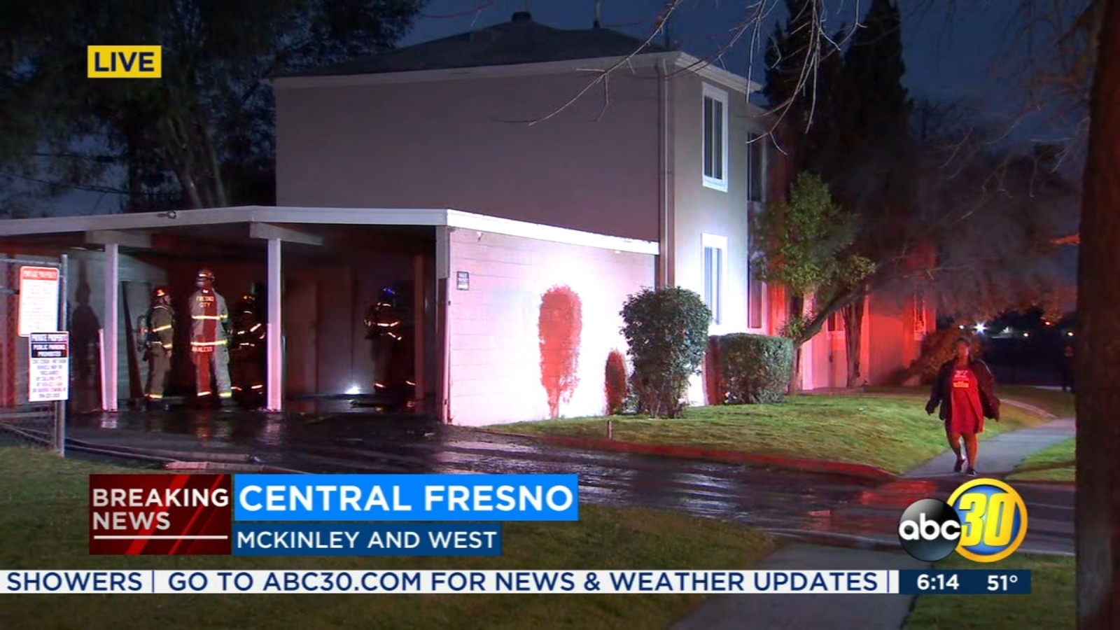 Crews investigating garage fire at Central Fresno apartment building ...
