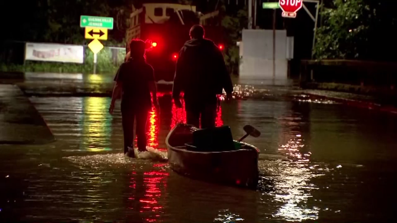Flood waters make Monte Rio into island