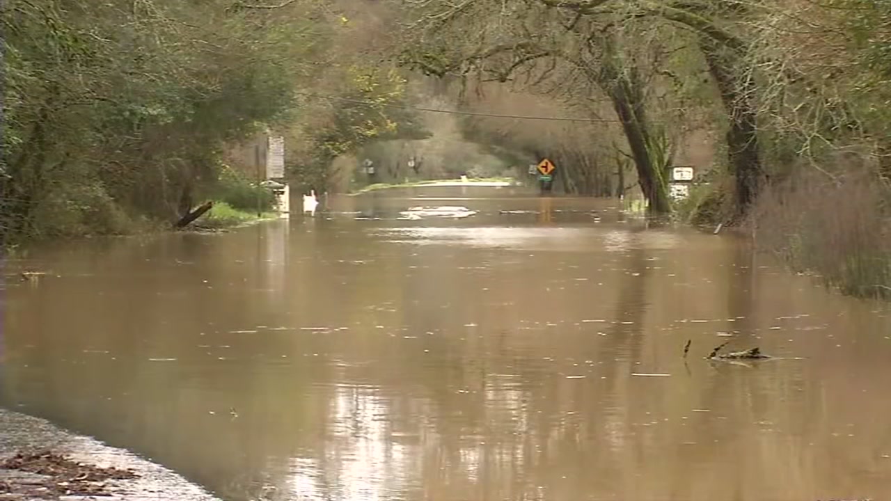 Catastrophic flooding makes Guerneville in an island 