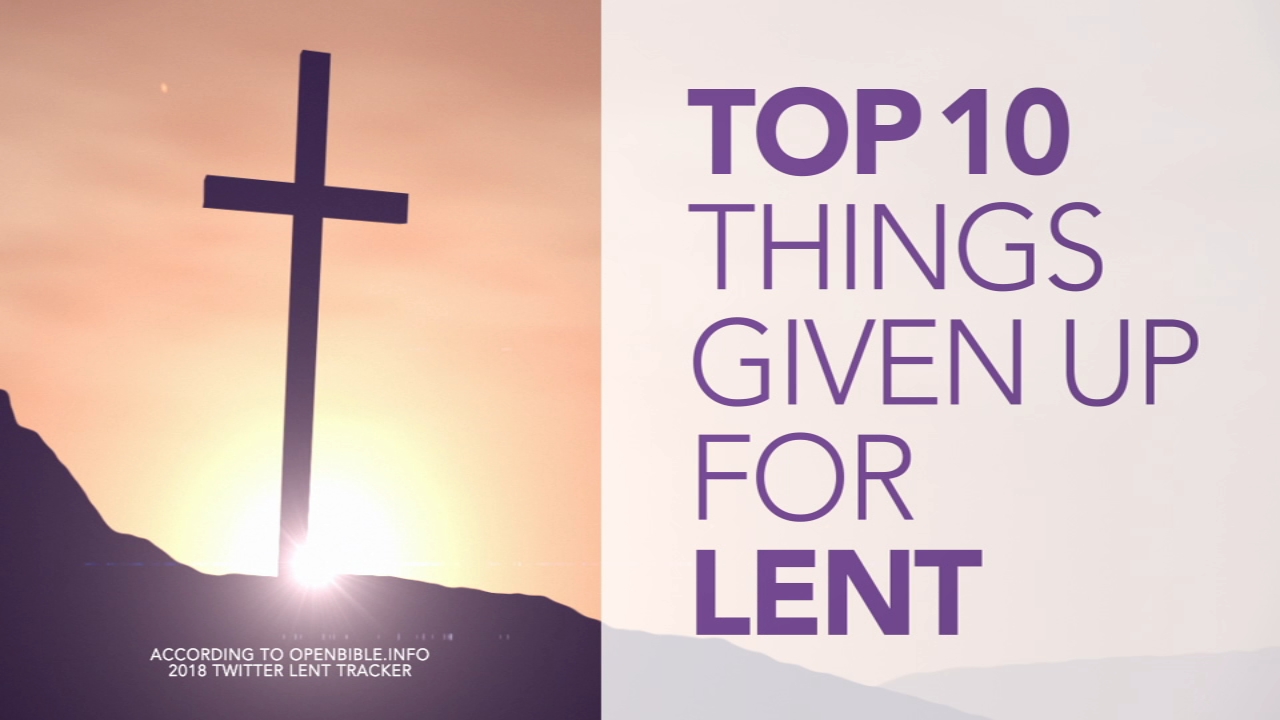 Top 10 things given up for Lent