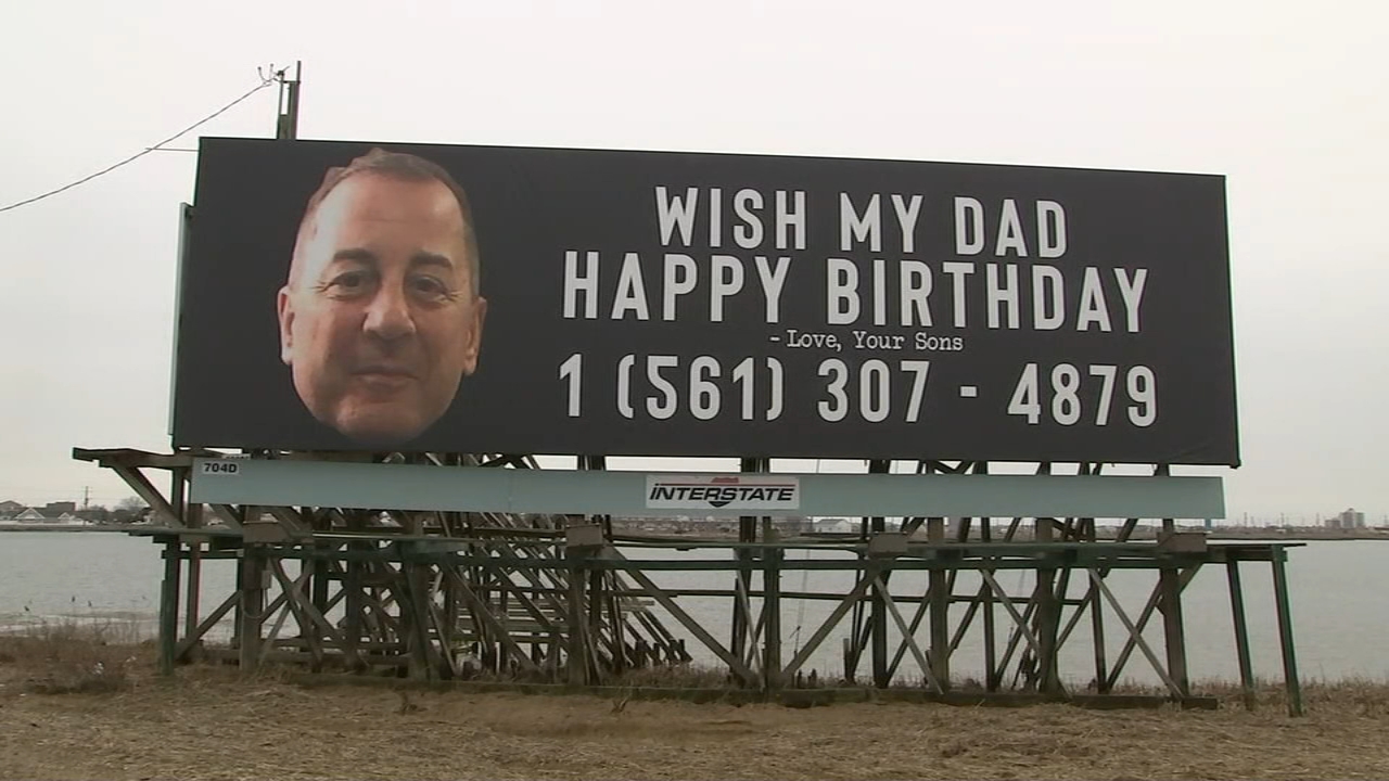 Sons buy billboard to encourage everyone to wish their dad a happy birthday