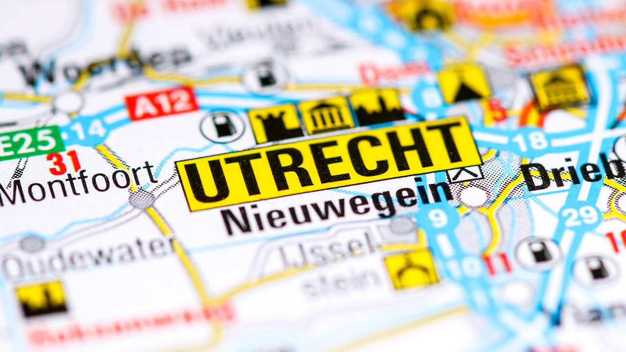 Editable map Utrecht Netherlands 25