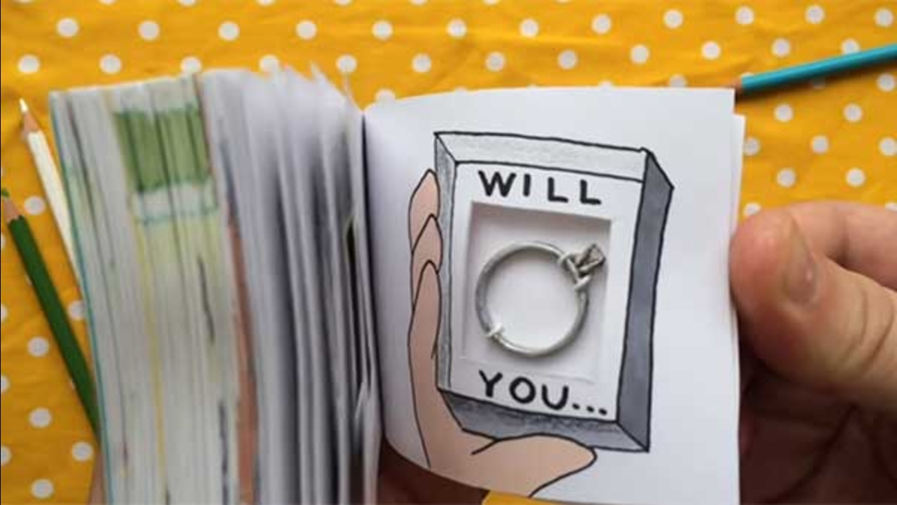ADORABLE Man proposes using sweet flipbook ABC7 Los Angeles