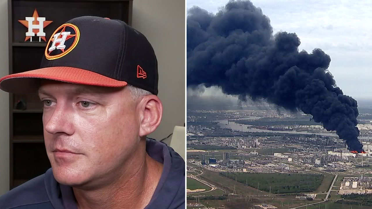 Astros monitoring raging fire impacting Houston area
