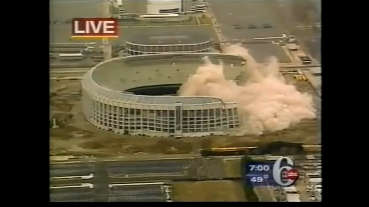 Veterans Stadium implosion on March 21, 2019 in Philadelphia