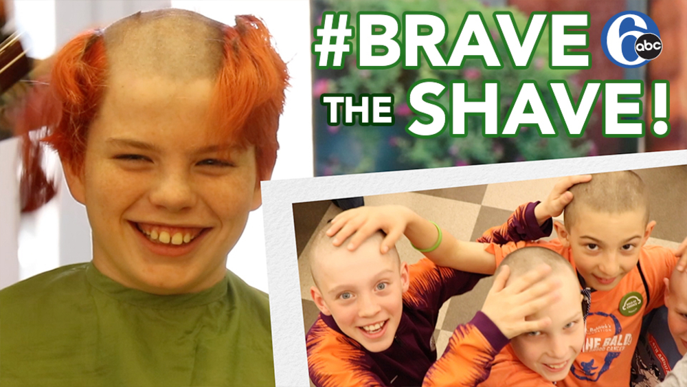 Local students shave heads for cancer research!