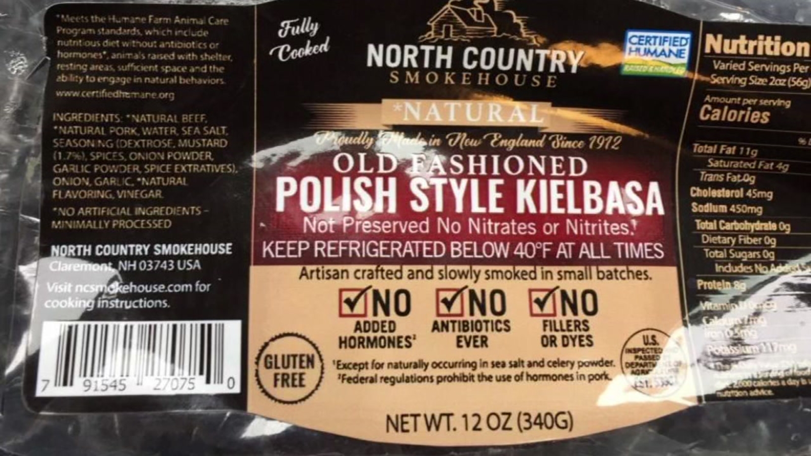 North Country Smokehouse kielbasa recalled over possible metal