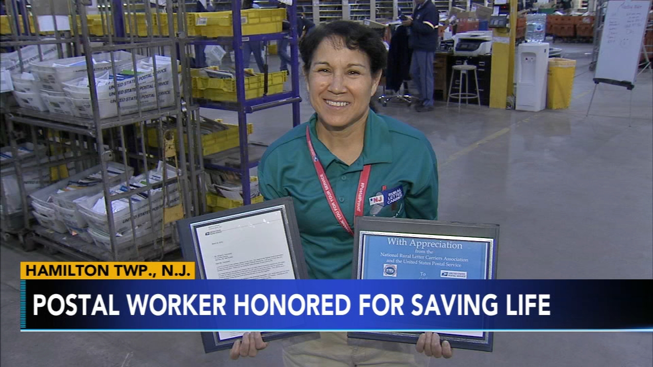 New Jersey postal worker credited with saving resident's life