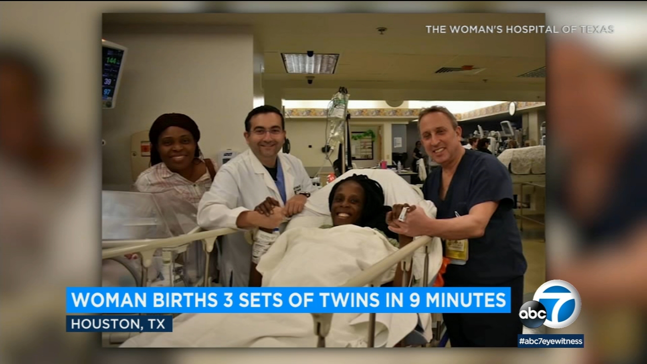 Texas woman gives birth to 3 sets of twins in 9 minutes