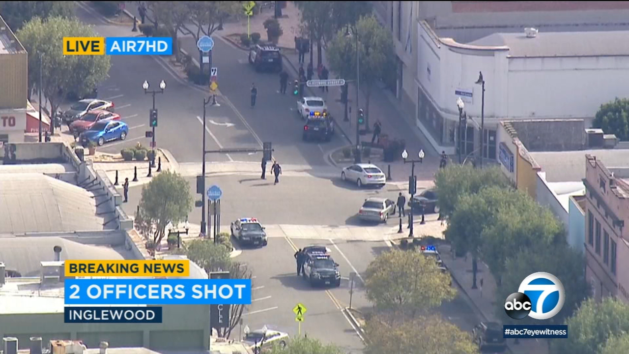 2 officers shot, suspect killed in Inglewood shootout