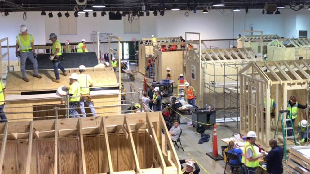 High School carpentry students across Wake County compete in 'Shed Building' contest