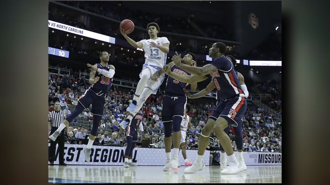 Auburn's 3-point barrage knocks out UNC in Sweet Sixteen 97-80