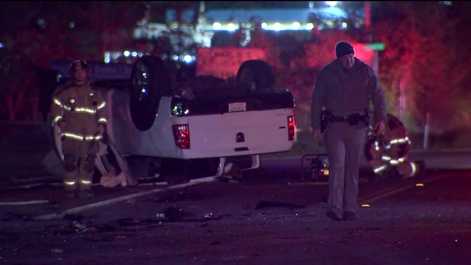 Fiery headon car crash kills man and woman in Montgomery County