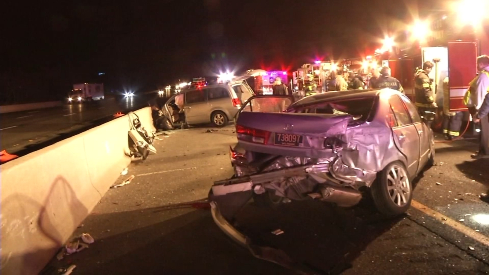 Crash on I95 in Newport, Delaware sends 5 to hospital 6abc Philadelphia